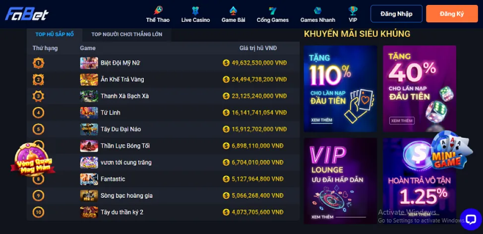 Vòng quay miễn phí bj3888